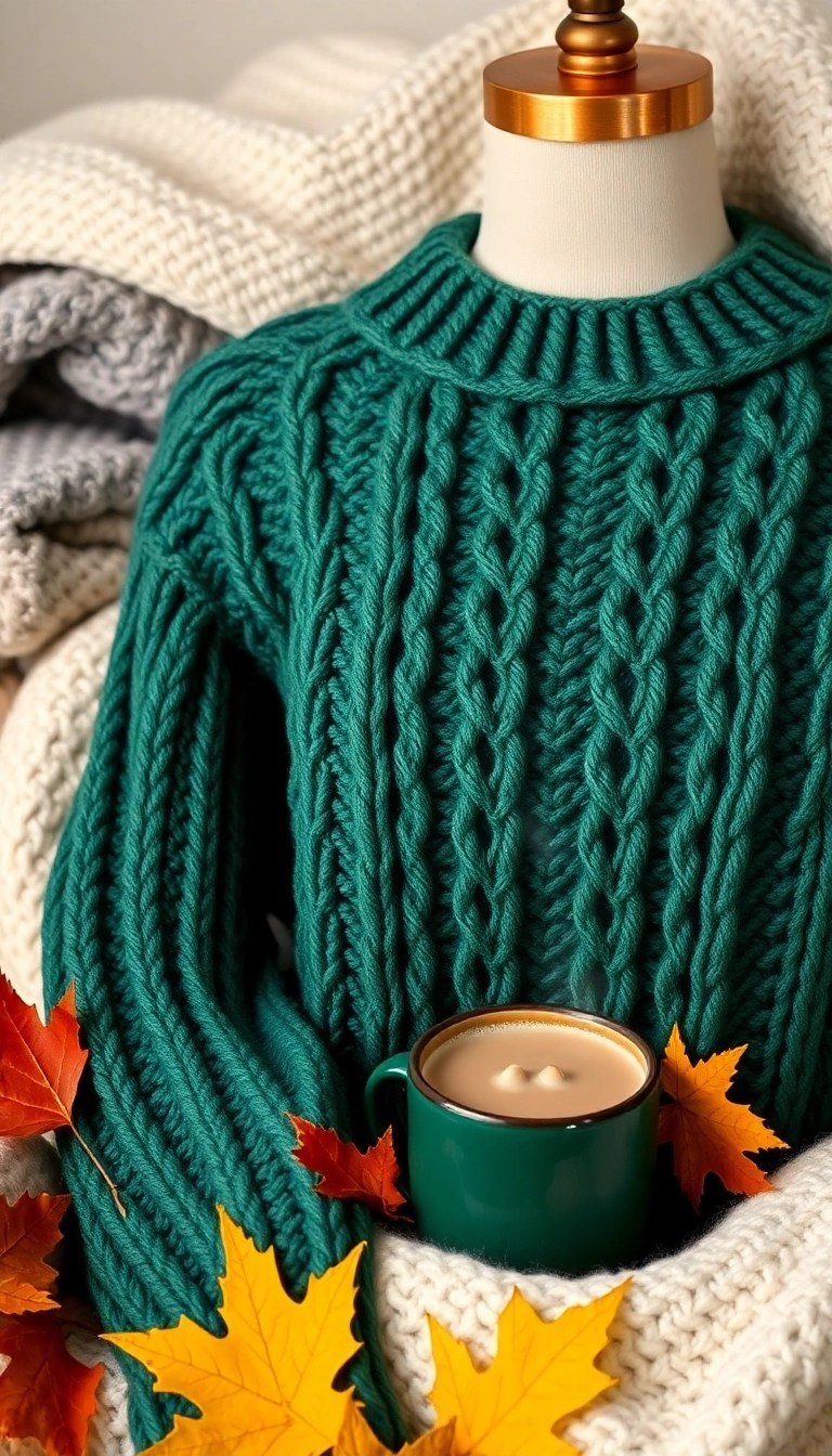 12 Cozy Winter Layering Tricks to Stay Warm and Stylish (Don’t Miss #5!) - 2. Embrace Chunky Knitwear