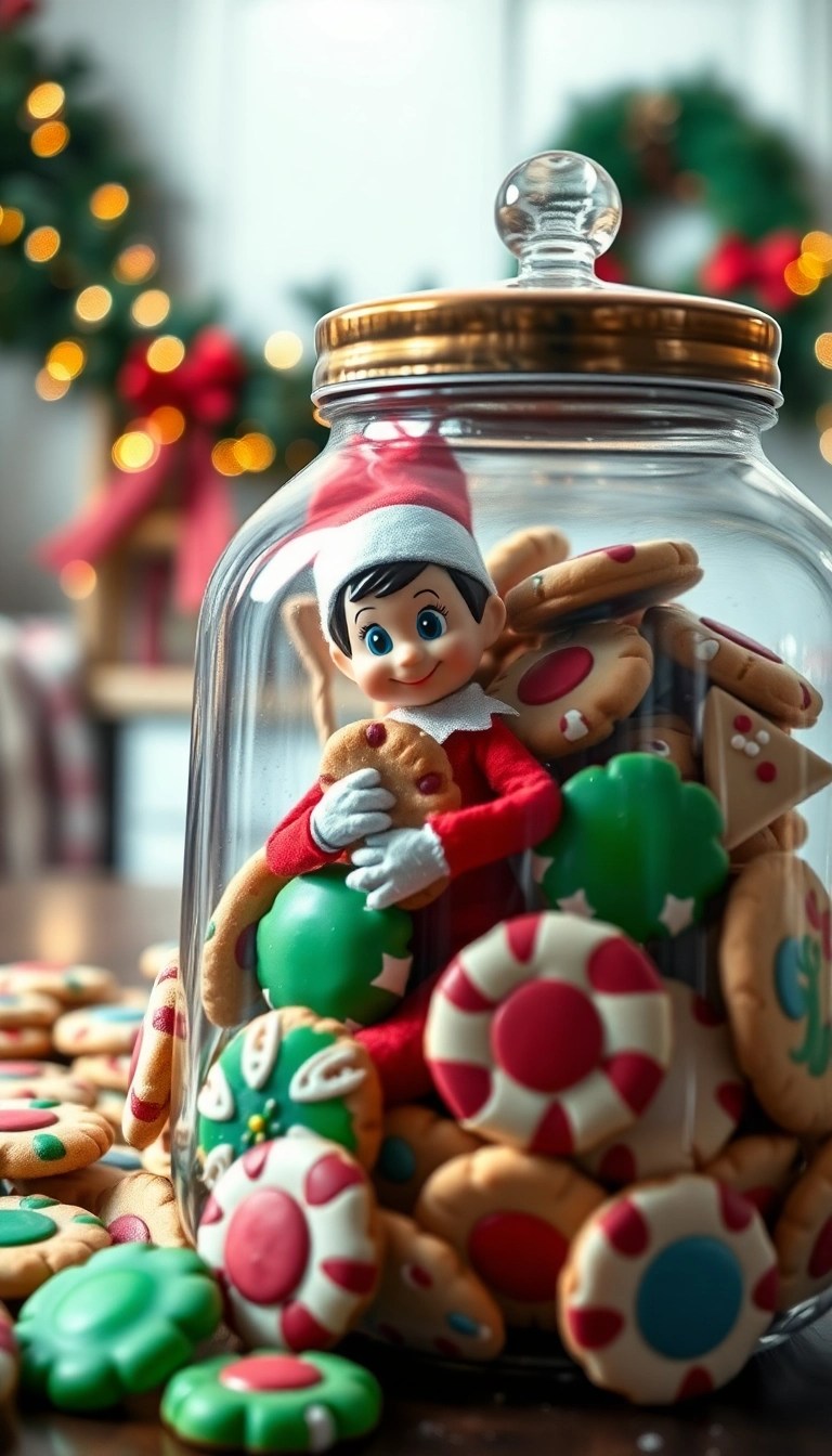 15 Mischievous Elf on the Shelf Pranks for Maximum Holiday Fun (You Won't Believe #8!) - 1. Elf in the Cookie Jar