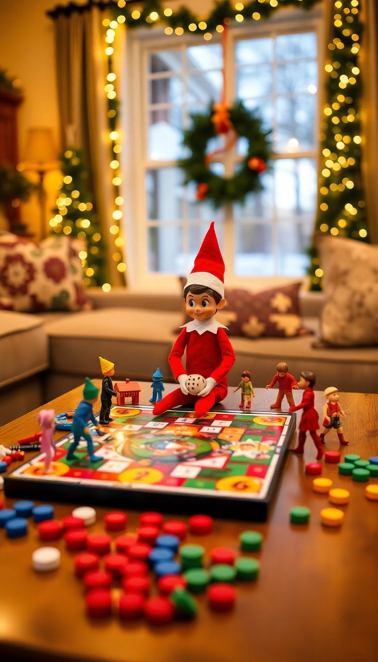 15 Mischievous Elf on the Shelf Pranks for Maximum Holiday Fun (You Won't Believe #8!) - 10. Elf's Game Night