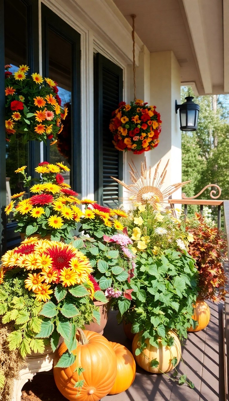 18 Balcony Garden Ideas That Maximize Your Plant Space (Even if You Have a Small Balcony!) - 15. Seasonal Displays