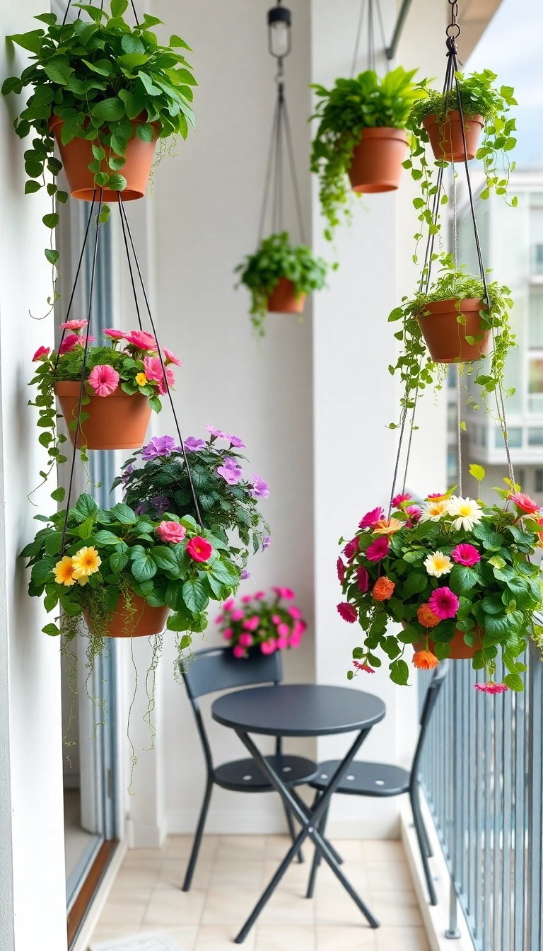 18 Balcony Garden Ideas That Maximize Your Plant Space (Even if You Have a Small Balcony!) - 2. Hanging Planters
