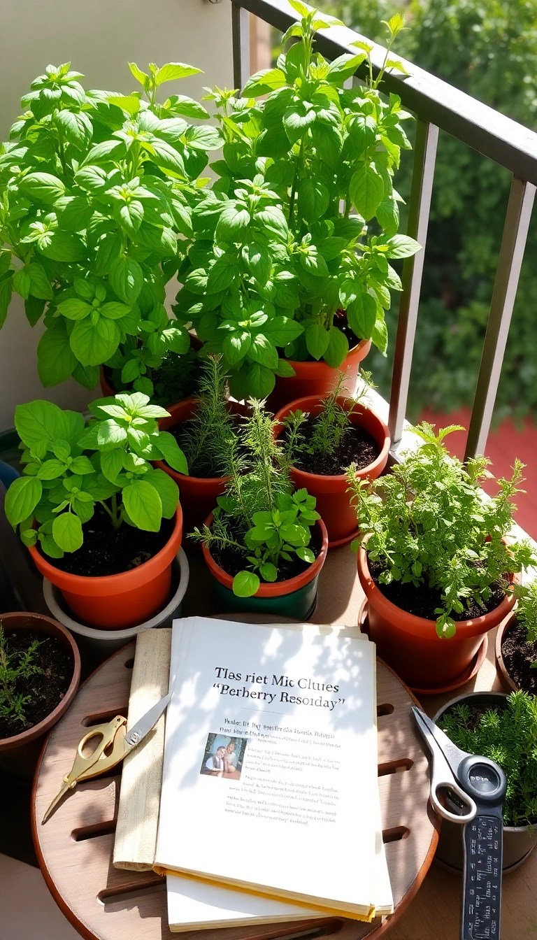 18 Balcony Garden Ideas That Maximize Your Plant Space (Even if You Have a Small Balcony!) - 6. Herb Garden