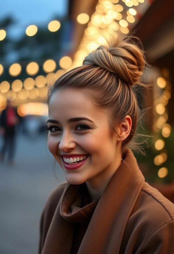 12 Stunning Date Night Hairstyles You Can Do in Under 10 Minutes and He'll Be Awestruck! - 5. Playful High Bun
