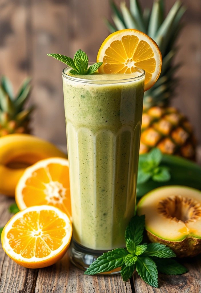 14 Cozy Seasonal Juice Recipes to Warm You Up This Winter - 11. Creamy Avocado Citrus Smoothie