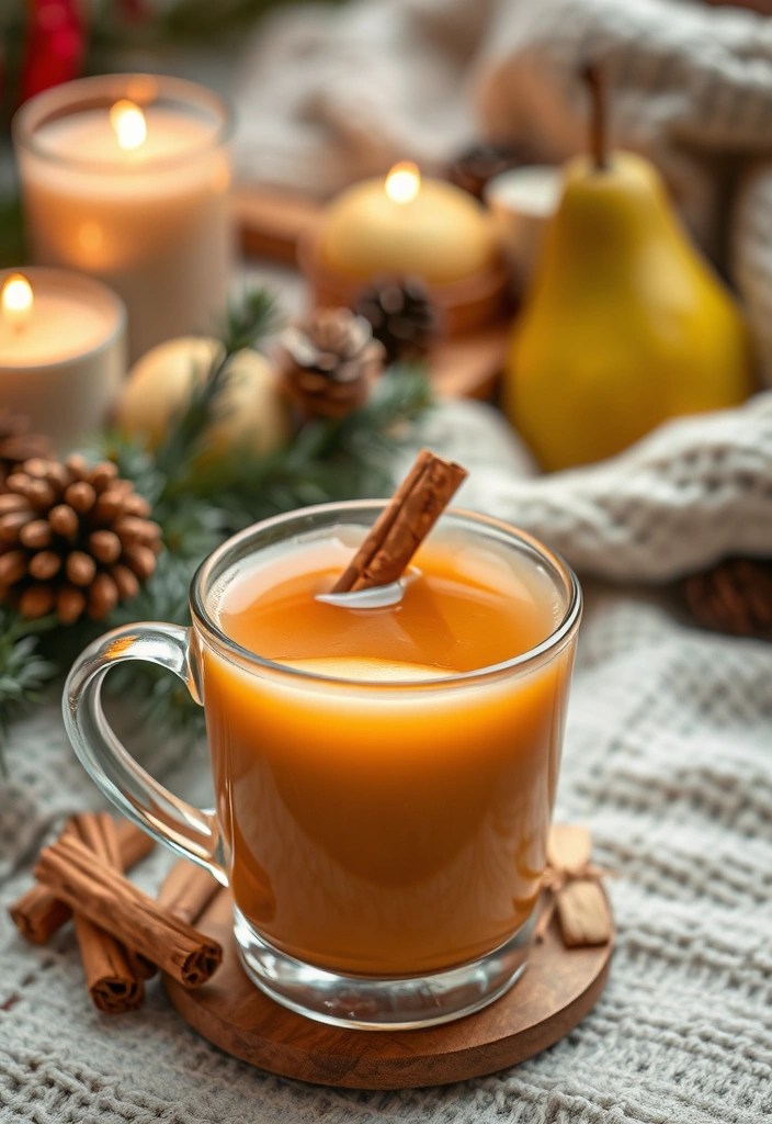 14 Cozy Seasonal Juice Recipes to Warm You Up This Winter - 13. Hot Cinnamon Pear Juice