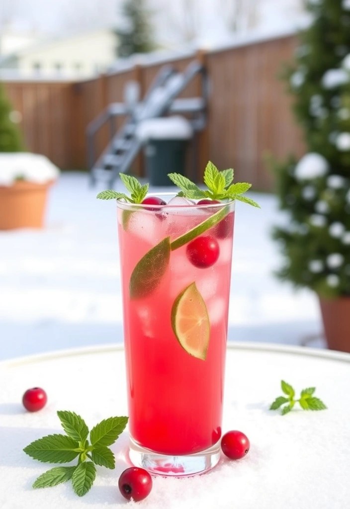 14 Cozy Seasonal Juice Recipes to Warm You Up This Winter - 14. Cranberry and Mint Cooler