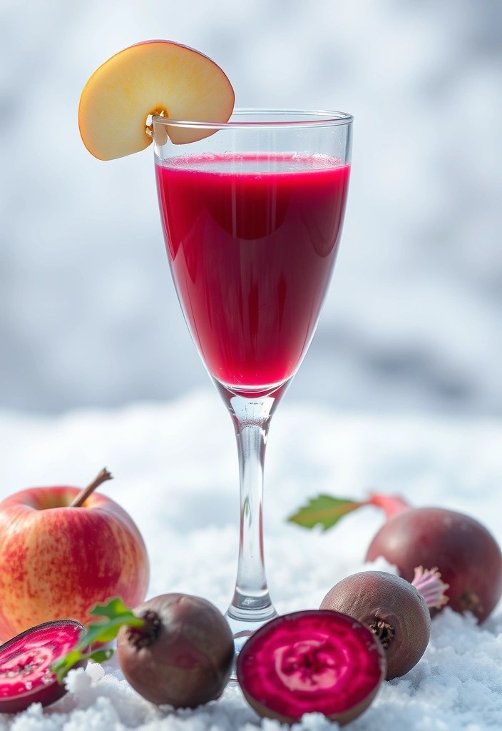 14 Cozy Seasonal Juice Recipes to Warm You Up This Winter - 7. Spicy Beet and Apple Juice
