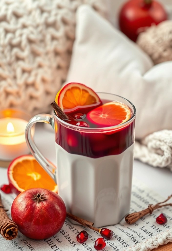 14 Cozy Seasonal Juice Recipes to Warm You Up This Winter - 8. Mulled Pomegranate Juice