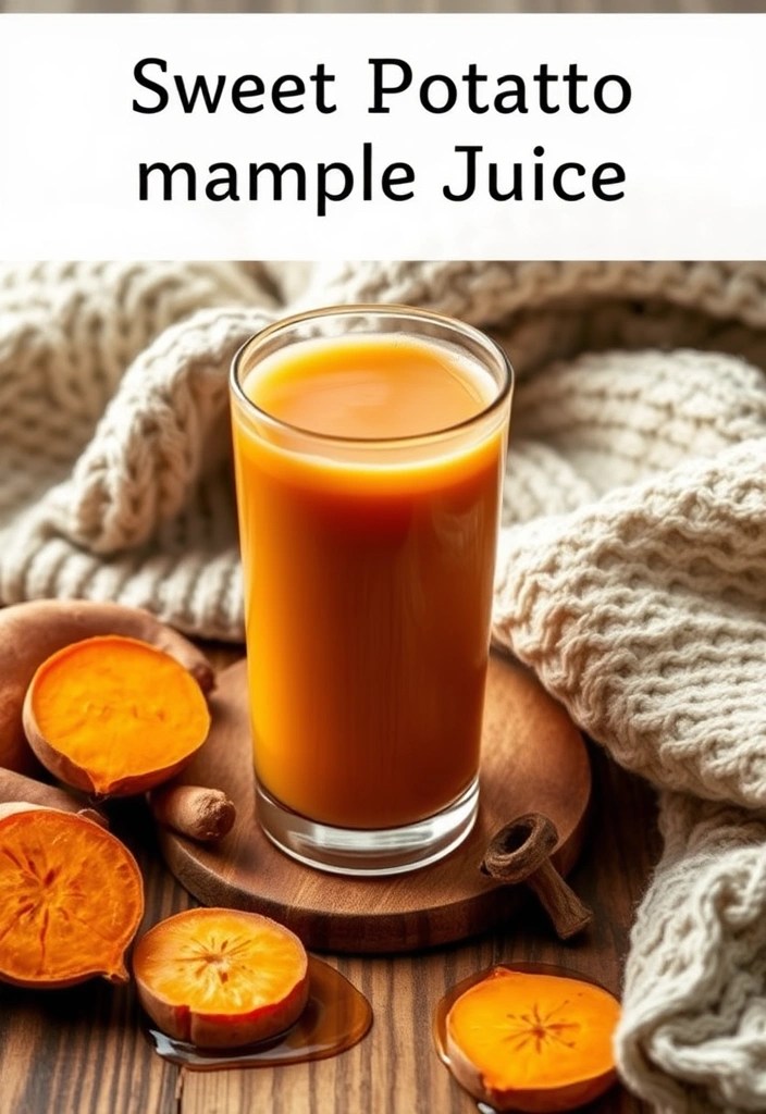 14 Cozy Seasonal Juice Recipes to Warm You Up This Winter - 9. Sweet Potato and Maple Juice