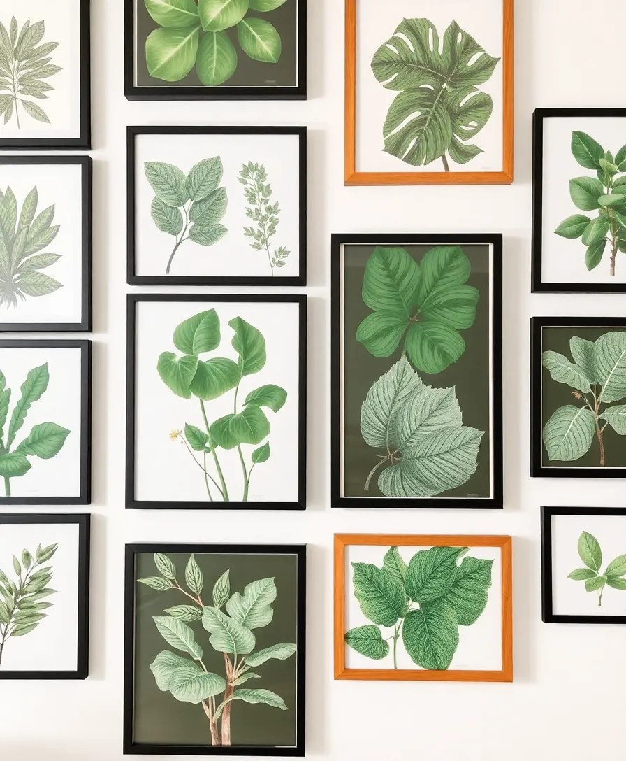 18 Creative Green Board Wall Art Ideas You Need to Try (Trust Us, #12 Is a Showstopper!) - 2. Botanical Print Gallery