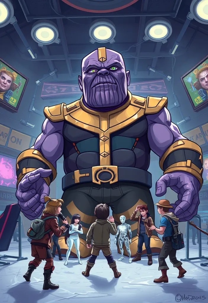 20 Amazing Thanos & Squid Game Mashups That Will Blow Your Mind! Number 15 is Unbelievable! - 11. Thanos in a Doll’s Role