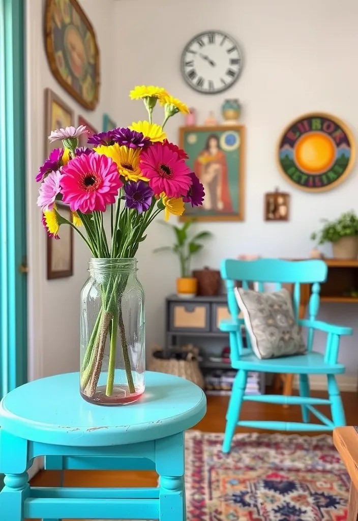 20 Colorful Home Decor Ideas That Will Brighten Up Your Space. Number 11 is a Game Changer! - 14. Upcycled Colorful Decor