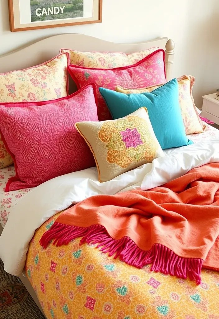 20 Colorful Home Decor Ideas That Will Brighten Up Your Space. Number 11 is a Game Changer! - 15. Colorful Bed Linens