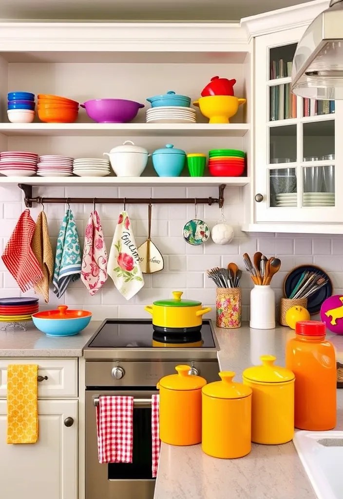 20 Colorful Home Decor Ideas That Will Brighten Up Your Space. Number 11 is a Game Changer! - 16. Vibrant Kitchen Accessories