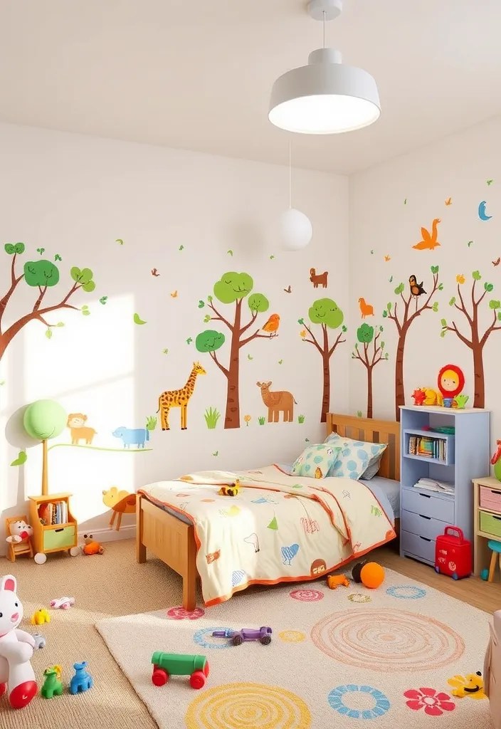 20 Colorful Home Decor Ideas That Will Brighten Up Your Space. Number 11 is a Game Changer! - 8. Creative Wall Decals