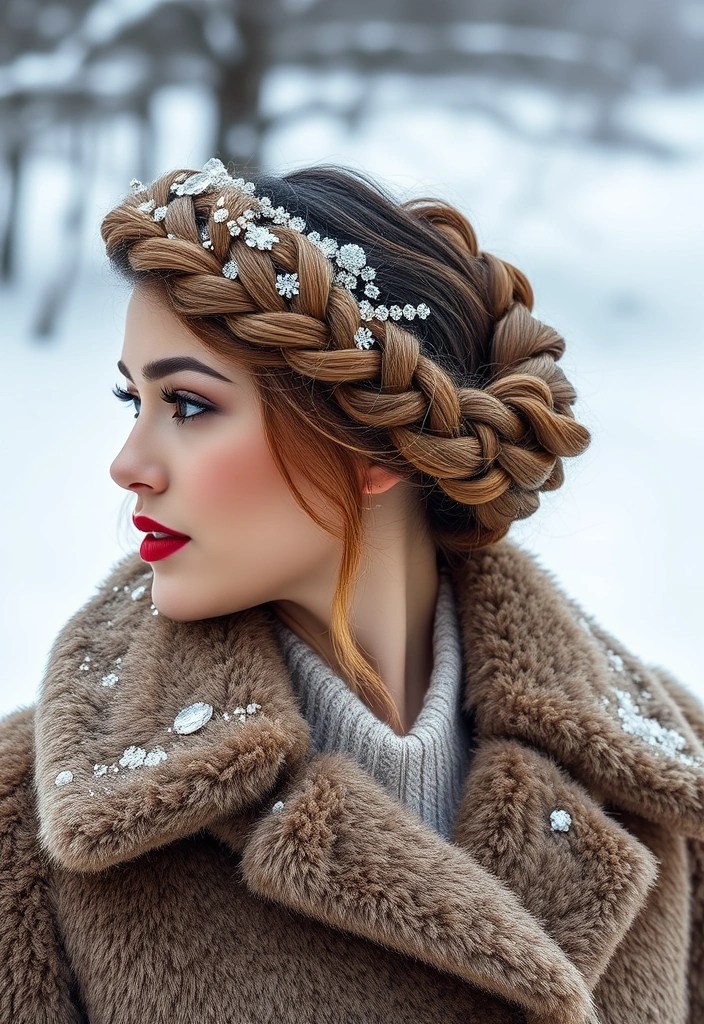 20 Trendy Winter Hair Braids You’ll Want to Rock All Season Long! - 4. Braided Crown