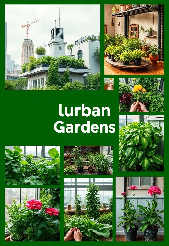 21 Jaw-Dropping City Era Vision Boards That Capture Urban Dreams! - 20. The Urban Garden