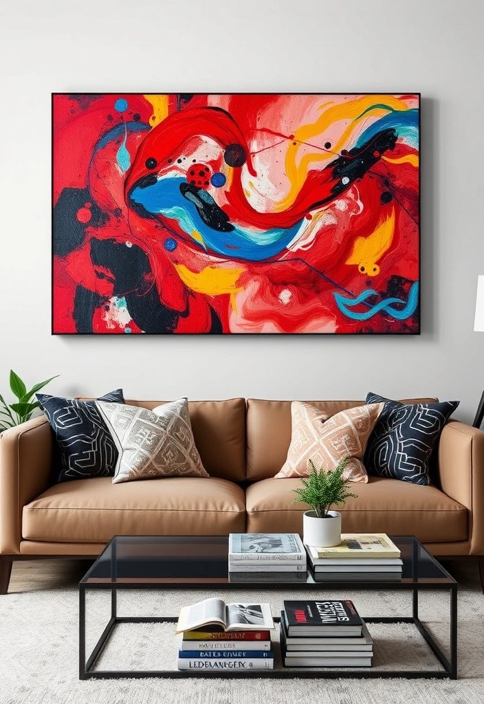 21 Stunning Colorful Wall Art Ideas That Will Impress Your Guests - 1. Abstract Paintings with Bold Colors