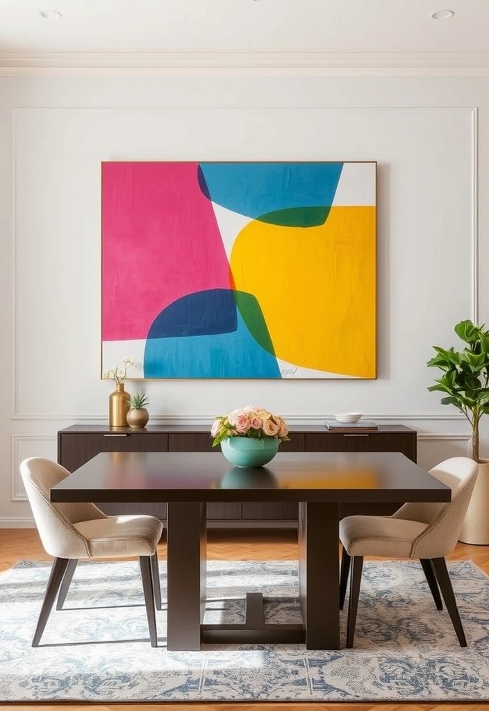 21 Stunning Colorful Wall Art Ideas That Will Impress Your Guests - 12. Color-Blocked Canvas Art