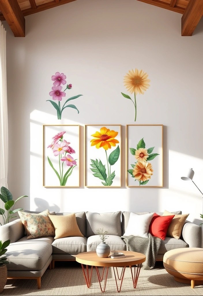 21 Stunning Colorful Wall Art Ideas That Will Impress Your Guests - 13. Nature-Inspired Wall Art