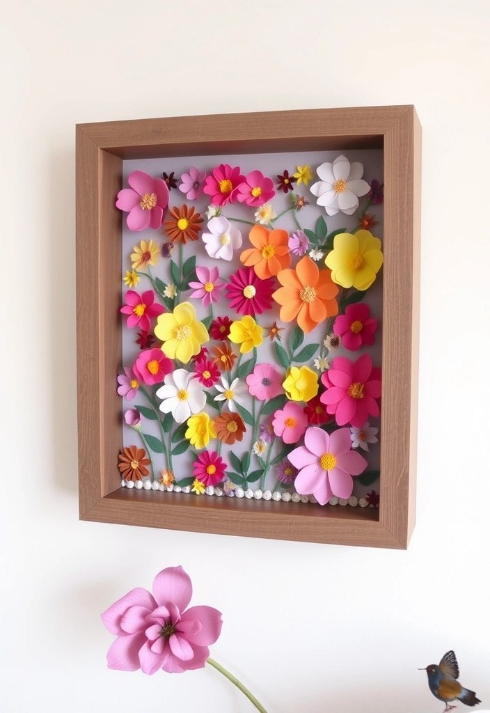 21 Stunning Colorful Wall Art Ideas That Will Impress Your Guests - 21. Colorful Shadow Box Art