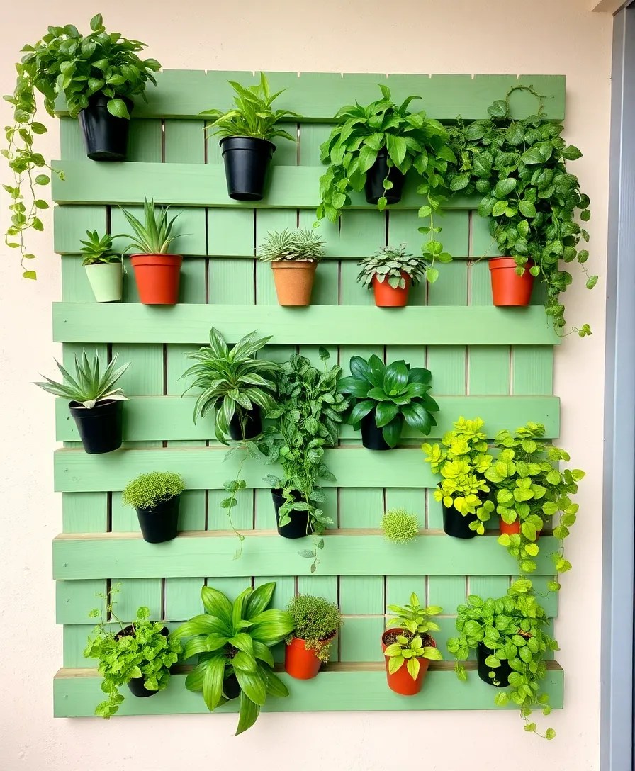 22 Unique Green Boards Wall Art Ideas That Will Make You Go 'Wow!' (#14 Is a Show-Stopper!) - 6. Green Board Wall Planters