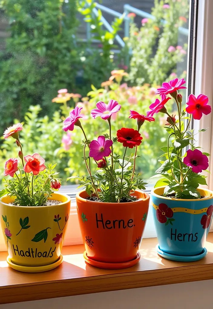 25 DIY Handmade Gifts for Dzień Babci i Dziadka That They'll Cherish Forever! - 5. Handpainted Flower Pots