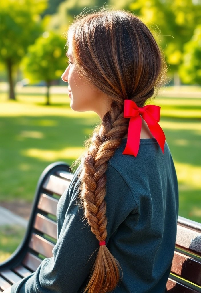 10 Incredible Hairstyles Using Everyday Items That Will Transform Your Look Instantly! - 2. Ribbon Braid Twist