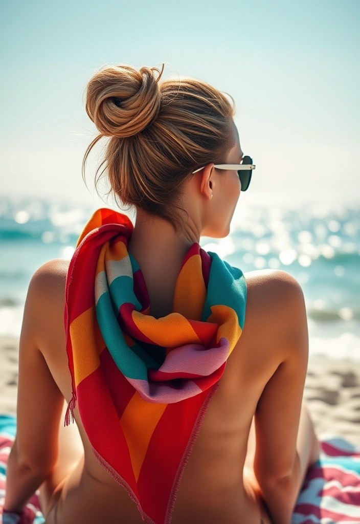 10 Incredible Hairstyles Using Everyday Items That Will Transform Your Look Instantly! - 3. Scarf Bun Delight