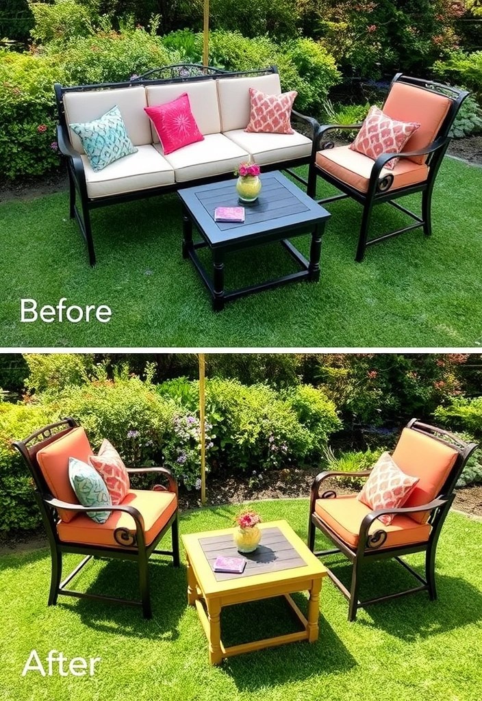 15 Awesome DIY Garden Projects for Men That Will Make Your Neighbors Jealous (Don't Miss #9!) - 8. Outdoor Furniture Makeover
