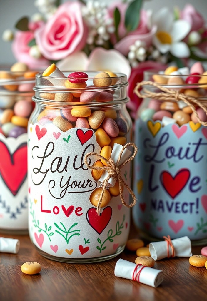 15 Handmade Gifts That Will Melt Your Valentine’s Heart (You Won't Believe #8!) - 1. Hand-Painted Love Jars