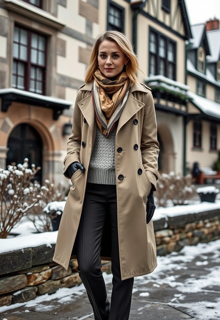 15 Winter Fashion Looks That'll Make You the Envy of Every Snowy Street! - 8. Timeless Trench Coats