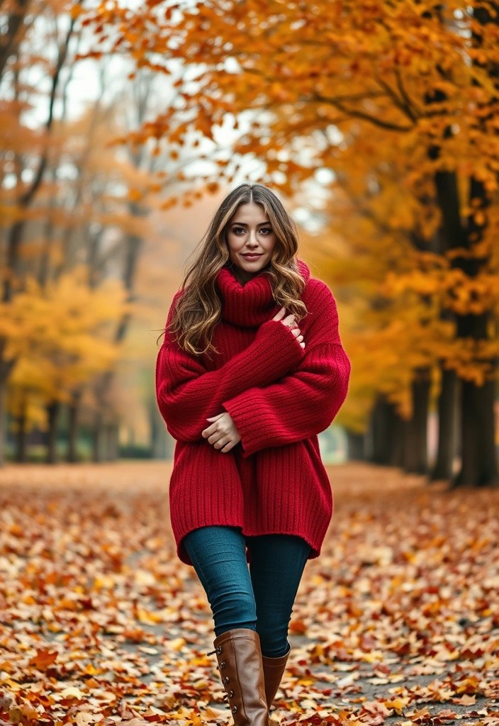 2025 Fashion Colors Unveiled: Why Cherry Red Is Your New Go-To Shade! - 4. Autumn Elegance: Cherry Red Layers