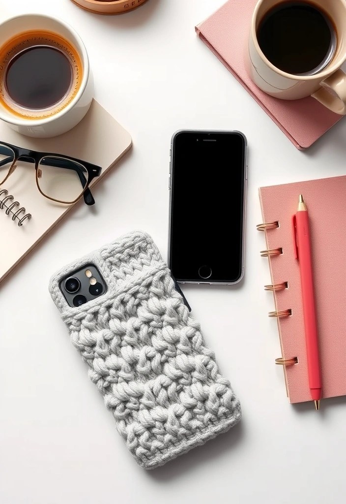 21 Irresistible Free Knitting Patterns You’ll Want to Try Right Now! - 17. Knitted Phone Case