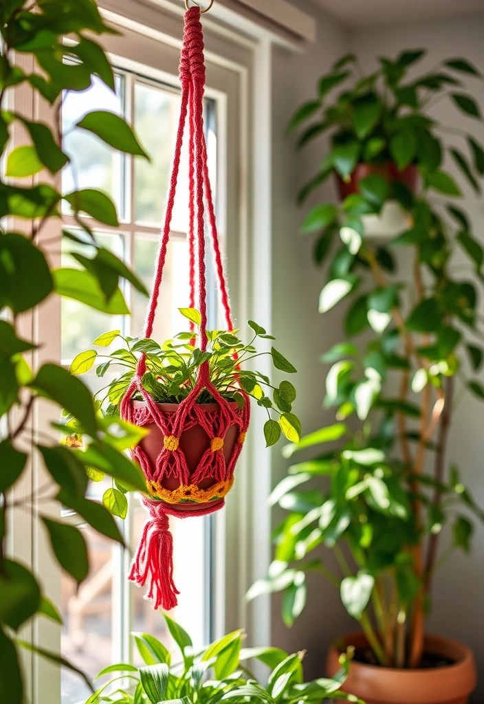 21 Irresistible Free Knitting Patterns You’ll Want to Try Right Now! - 4. Fun Knitted Plant Hanger