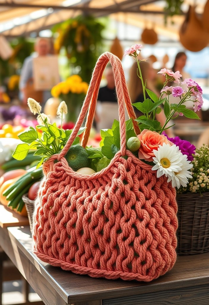21 Irresistible Free Knitting Patterns You’ll Want to Try Right Now! - 7. Knitted Market Tote