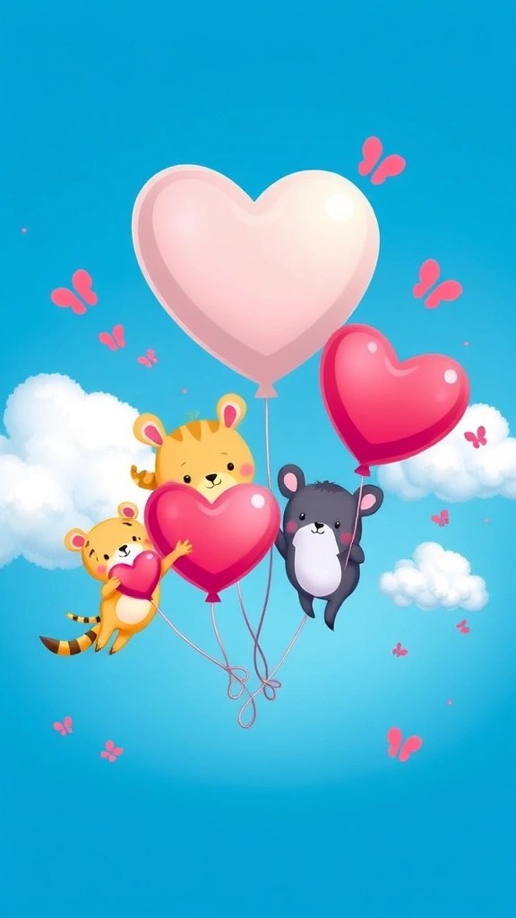 21 Stunning Valentine's Day Wallpapers to Set the Perfect Mood for Love – Number 11 Will Amaze You! - 3. Whimsical Illustrations
