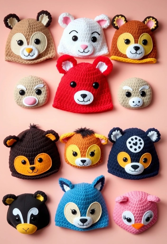 23 Adorable Free Knitting Patterns for Babies That Will Melt Your Heart! - 14. Adorable Animal Hats