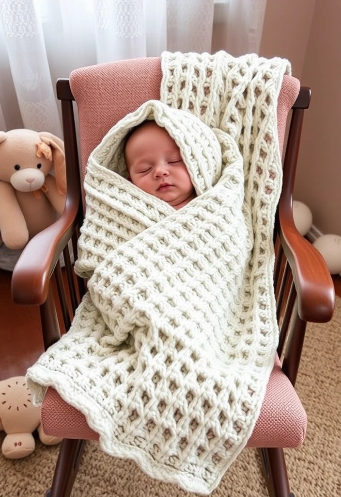 23 Adorable Free Knitting Patterns for Babies That Will Melt Your Heart! - 18. Snuggly Baby Wrap