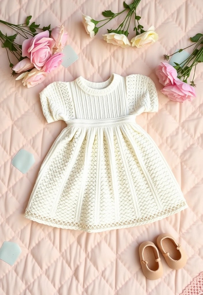 23 Adorable Free Knitting Patterns for Babies That Will Melt Your Heart! - 19. Charming Baby Dress