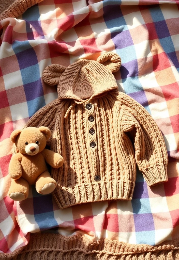 23 Adorable Free Knitting Patterns for Babies That Will Melt Your Heart! - 4. Charming Bear Sweater