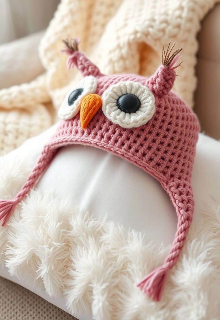 23 Adorable Free Knitting Patterns for Babies That Will Melt Your Heart! - 6. Whimsical Owl Hat