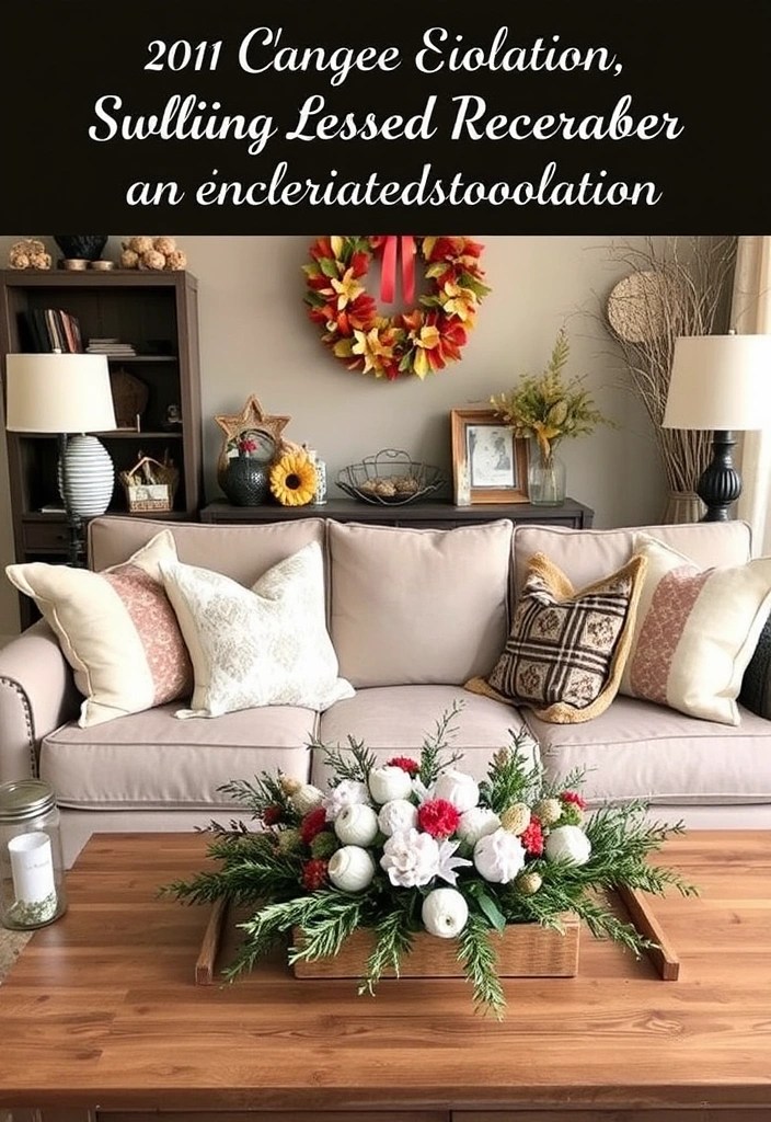 25 Unique DIY Home Decor Projects That'll Make Your Living Room Pop! - 15. Seasonal Decor Swaps