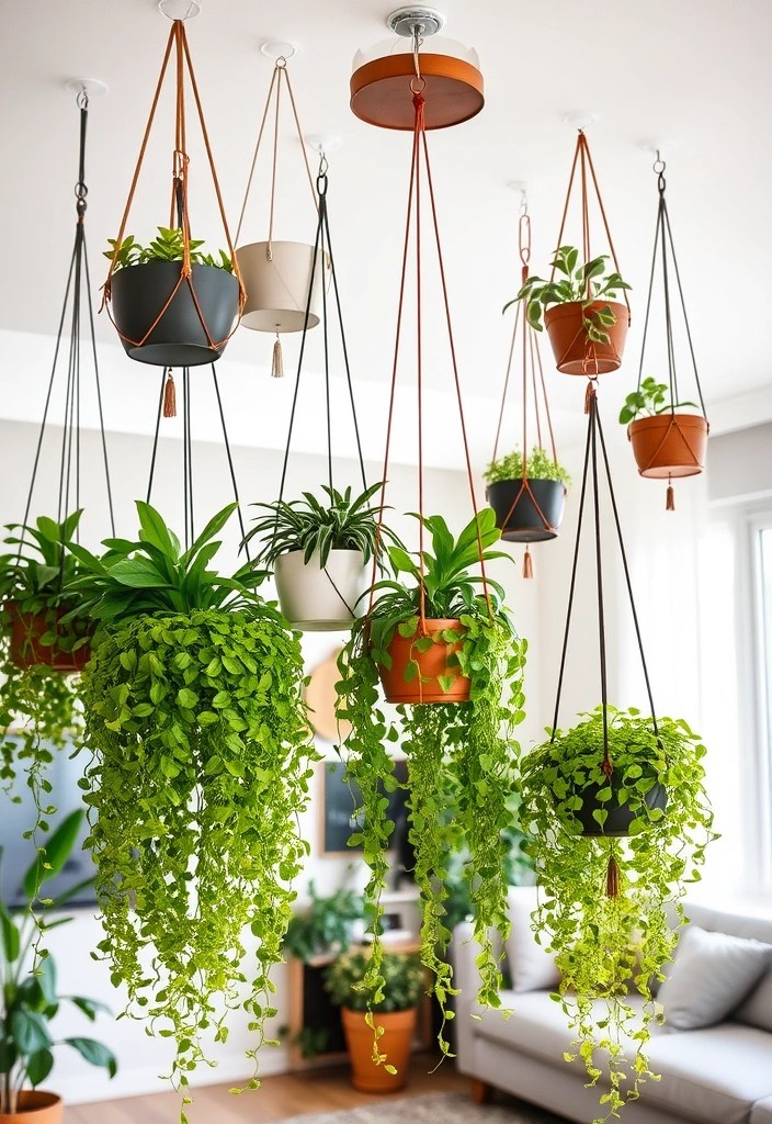 25 Unique DIY Home Decor Projects That'll Make Your Living Room Pop! - 19. Decorative Plant Hangers