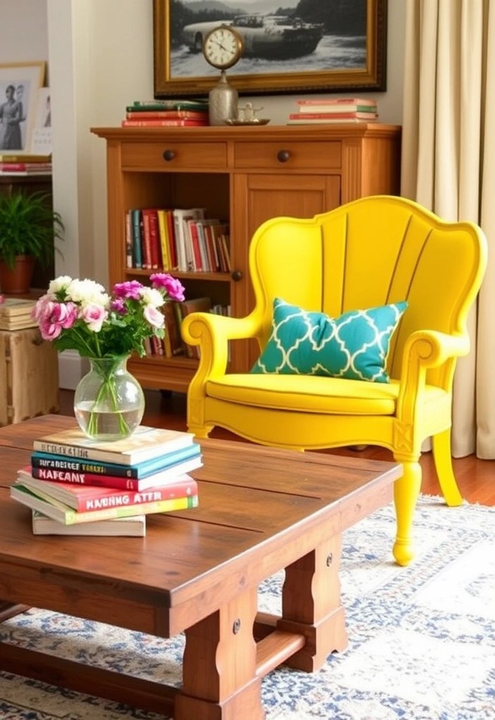 25 Unique DIY Home Decor Projects That'll Make Your Living Room Pop! - 2. Upcycled Furniture