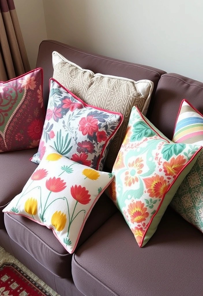 25 Unique DIY Home Decor Projects That'll Make Your Living Room Pop! - 5. Customized Throw Pillows