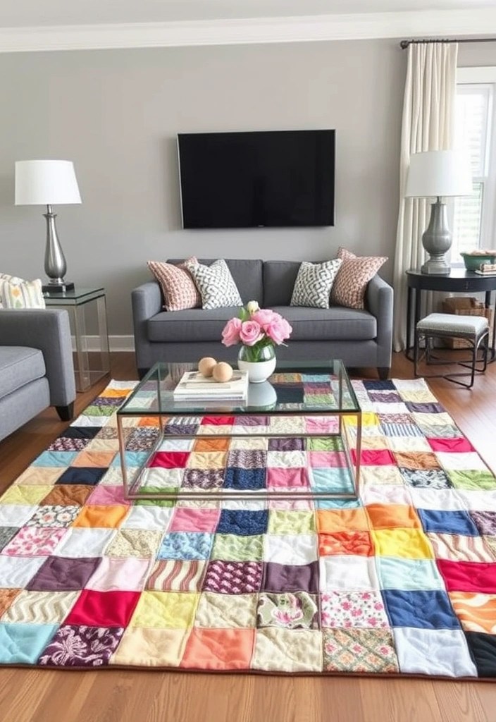 25 Unique DIY Home Decor Projects That'll Make Your Living Room Pop! - 8. Handmade Area Rug