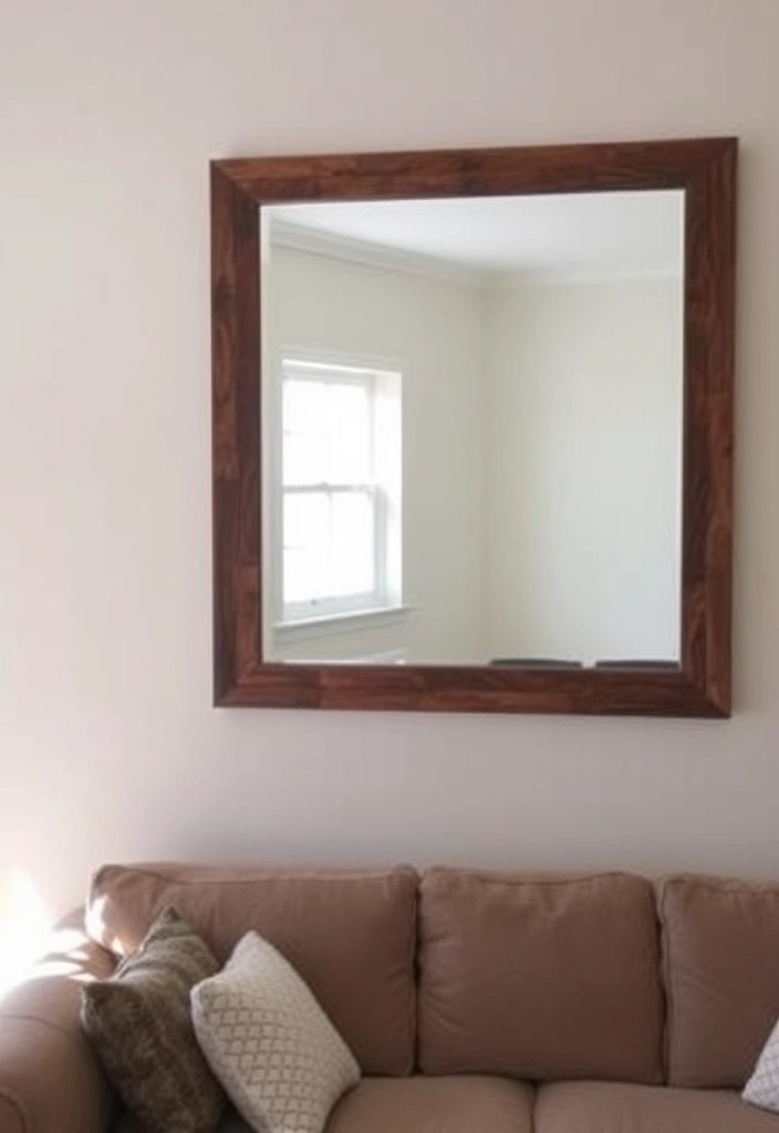 25 Unique DIY Home Decor Projects That'll Make Your Living Room Pop! - 9. Decorative Wall Mirror