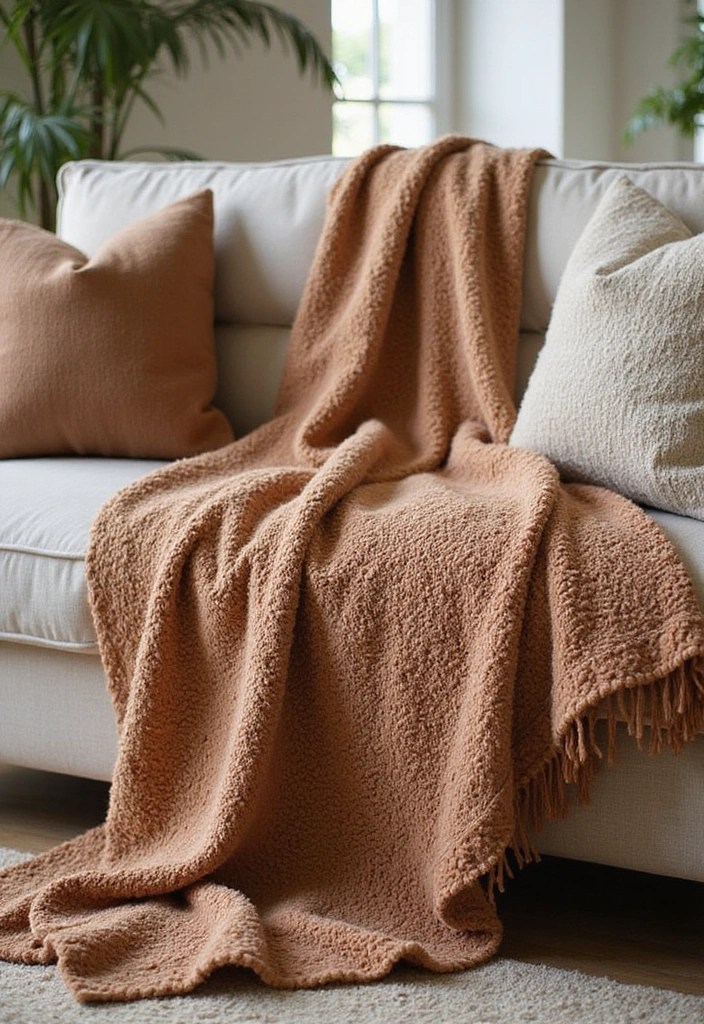 15 Trendy Cozy Living Room Decor Hacks That Will Make You Want to Curl Up on Your Couch! - 10. Decorative Throws for Added Warmth