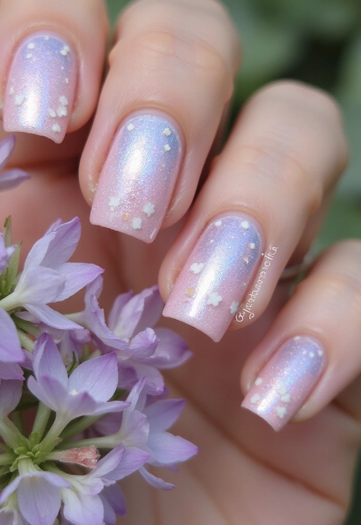 21 Trendy Spring Glass Nail Designs That Will Turn Heads! - 1. Iridescent Pastels